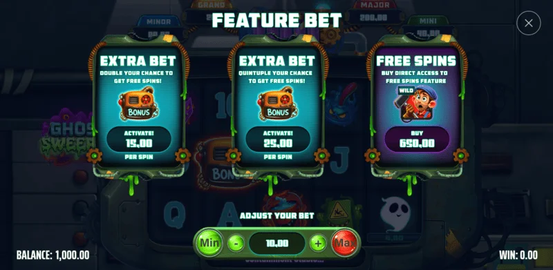 Ghost Sweeper - jendela pembelian Bonus dengan opsi harga