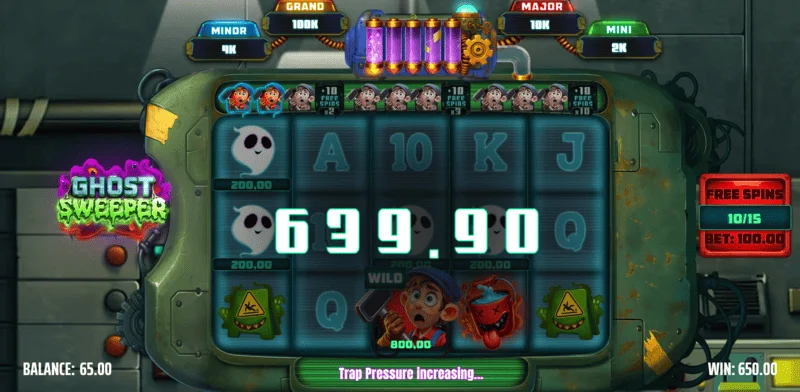 Ghost Sweeper - kemenangan besar dalam sesi Free Spins dengan pengganda
