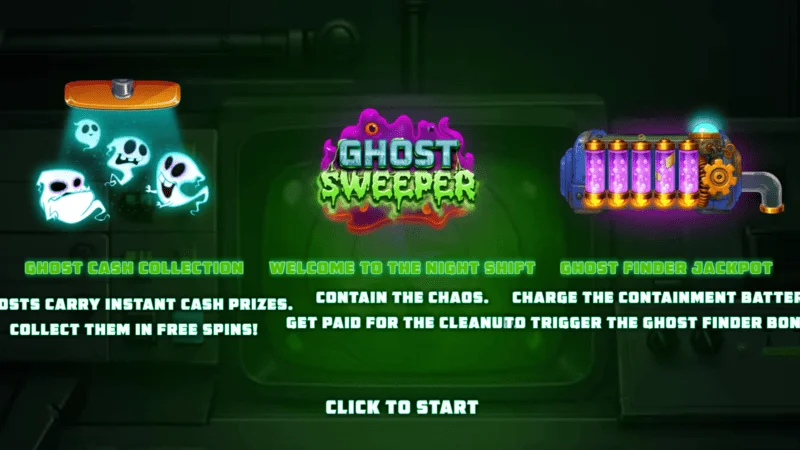 Ghost Sweeper - menu utama sebelum memulai sesi