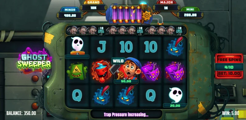 Ghost Sweeper - Wild yang mendarat di gulungan permainan dasar